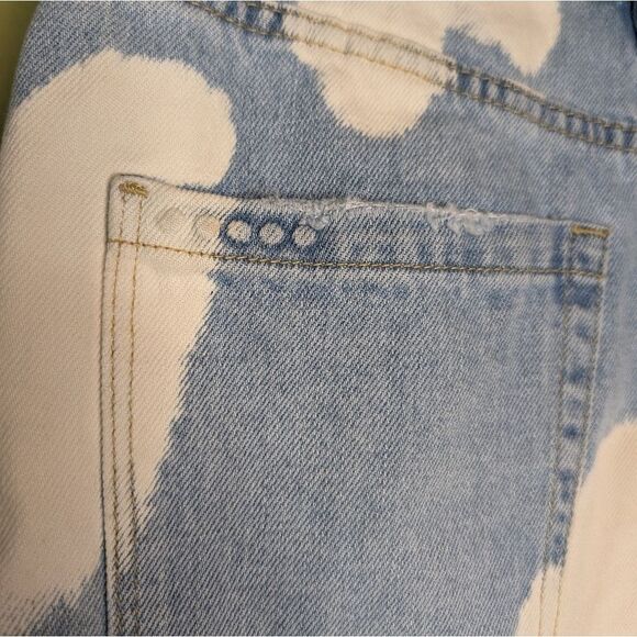 Blank NYC shorts The Barrow bleach raw hem cut off light blue white 25 - Picture 5 of 7